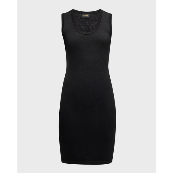 St. John Dresses & Skirts - NEW, St.John Santiago Knit Scoop-Neck Sleeveless Dress in Black Size L #MD1100
